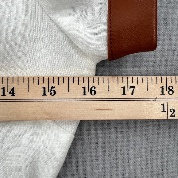 STAUD Dress Womens Small White Whiskey Perla Midi Linen Cut Out Sheath Leather - Picture 14 of 16